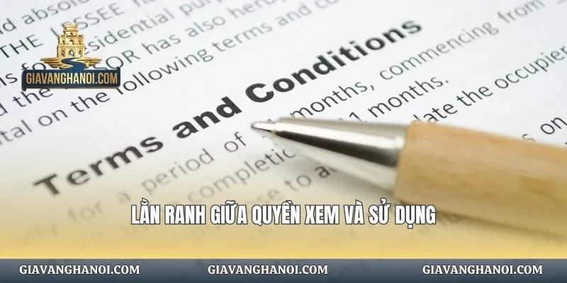 Lằn ranh giữa quyền xem và sử dụng