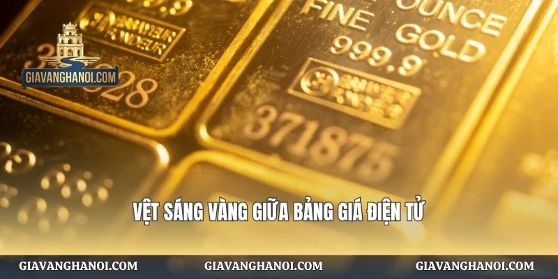 Vệt sáng vàng giữa bảng giá điện tử