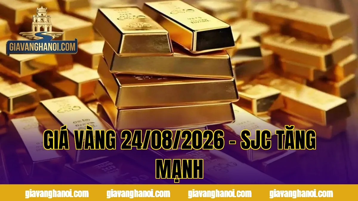 Giá Vàng 24/08/2026 – SJC Tăng Mạnh