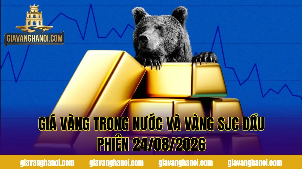 Giá vàng trong nước và vàng SJC đầu phiên 24/08/2026
