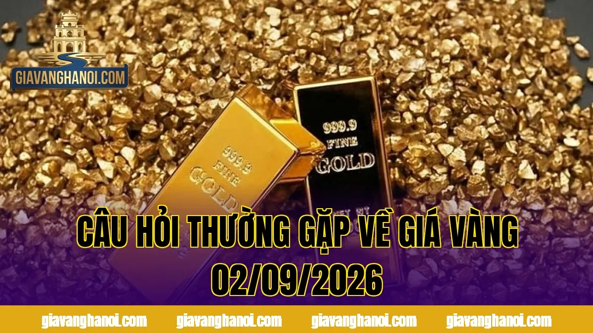 Câu hỏi thường gặp về giá vàng 02/09/2026