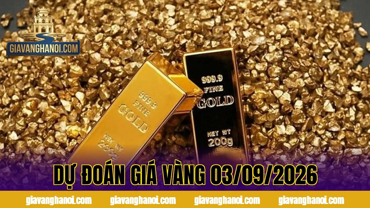 DỰ ĐOÁN GIÁ VÀNG 03/09/2026